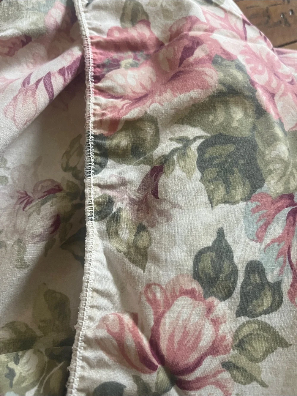Vintage Dan Rivers sheet set Floral Pink and Green